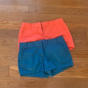 Size 4 - 2 pair J crew shorts. 3” inseam